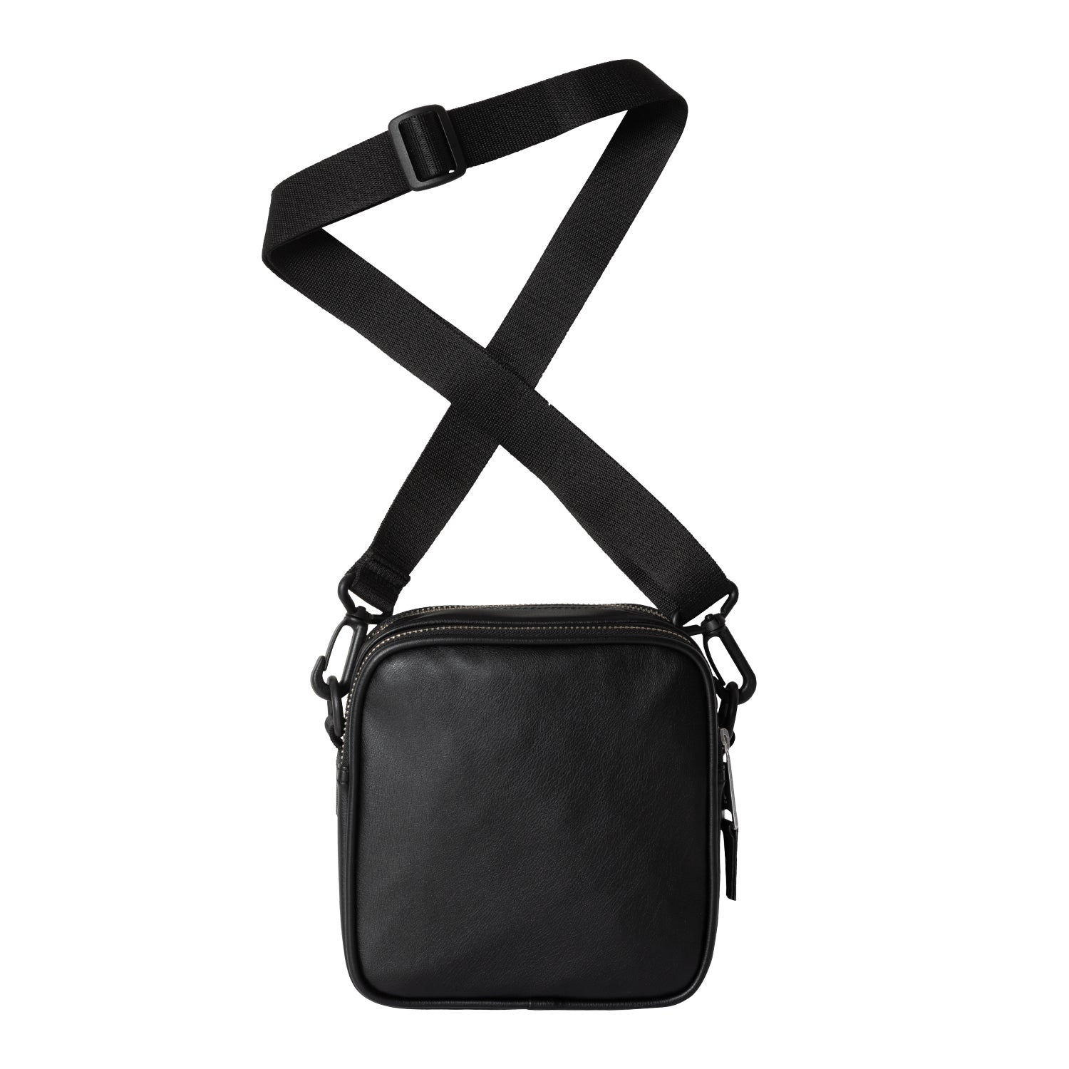 ESSENTIALS LEATHER BAG, SMALL - Black