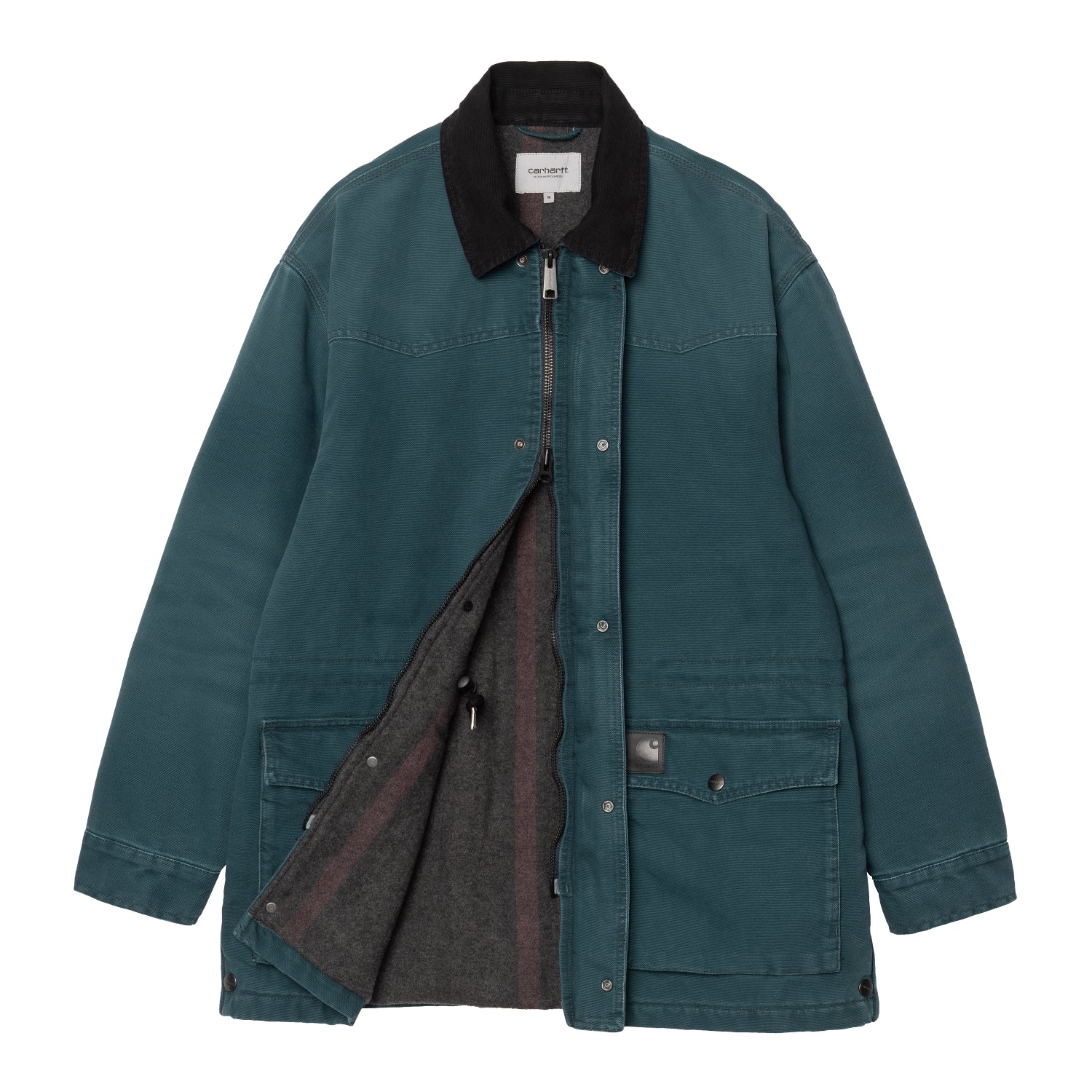 OG SANTA FE COAT - Deep Lagoon / Black (stone canvas)