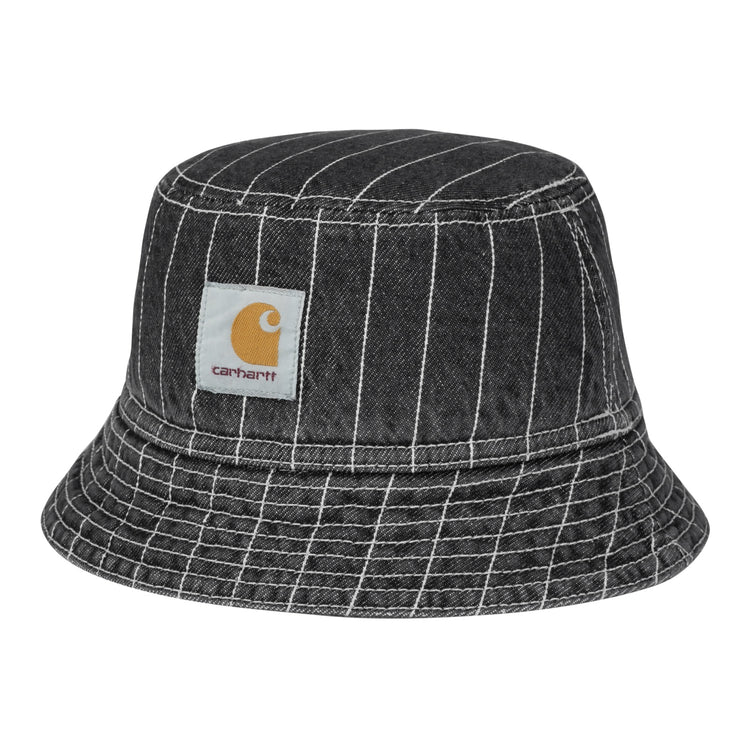 ORLEAN BUCKET HAT - Orlean Stripe, Black / White (stone washed)