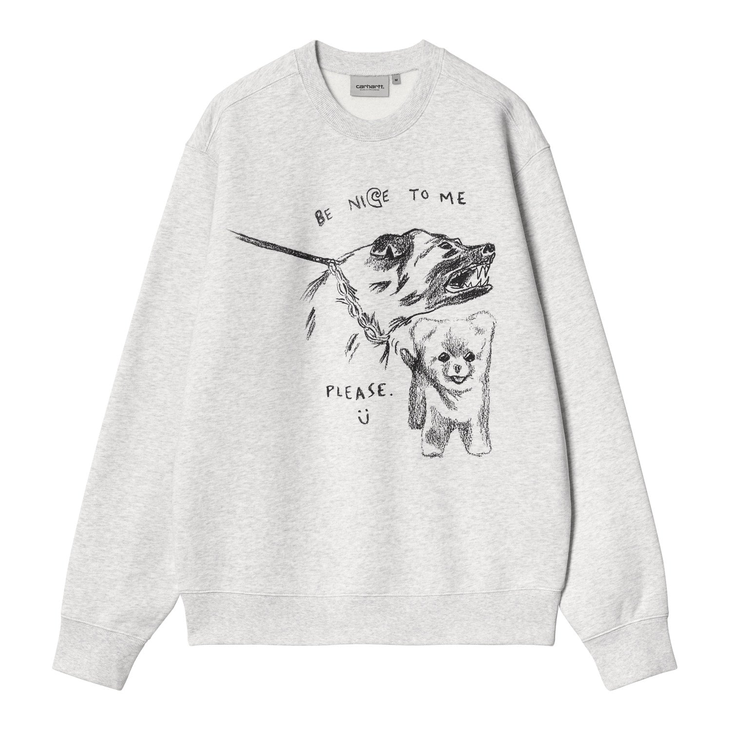 PEPE BE NICE SWEAT - Ash Heather / Black