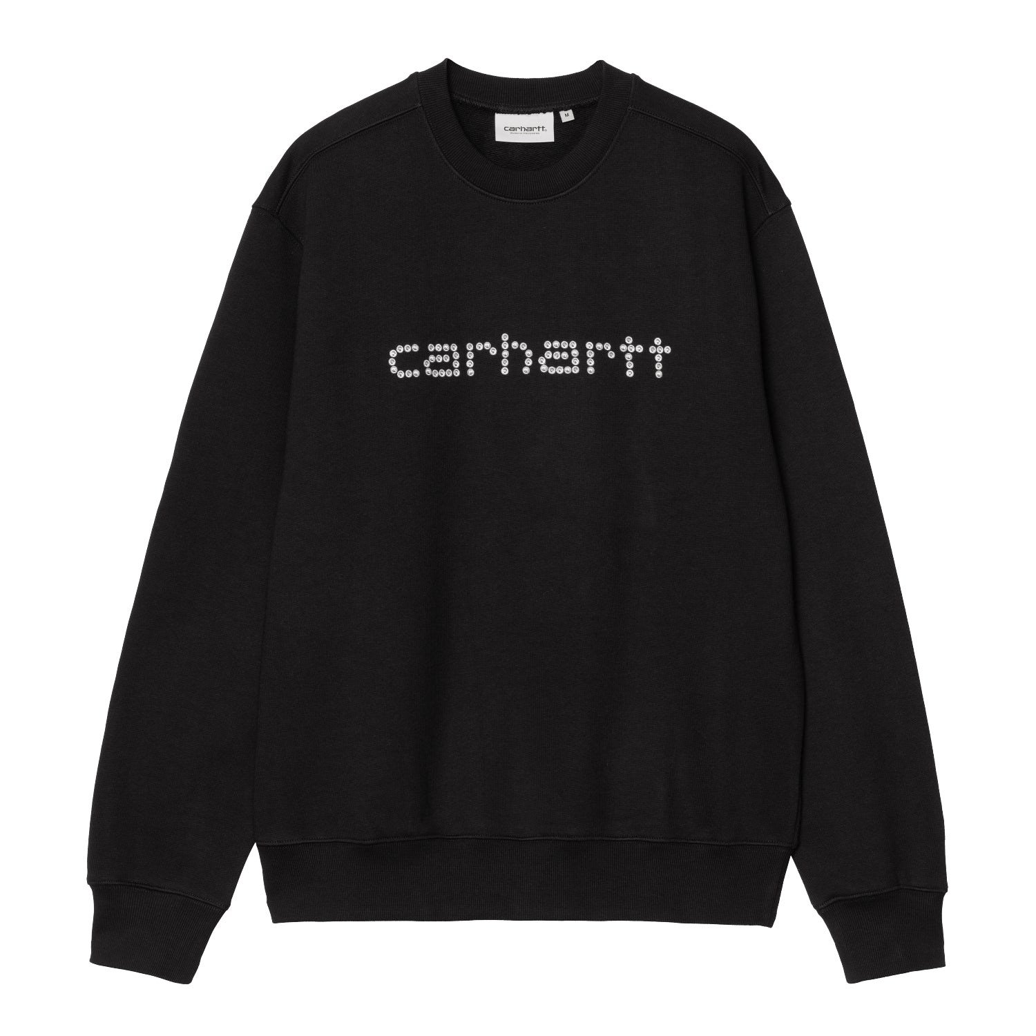 RIVET SCRIPT SWEAT - Black