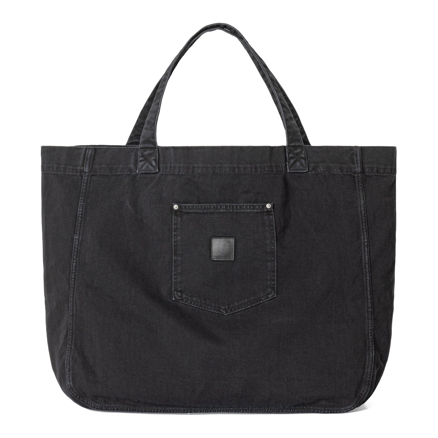 RIVET TOTE BAG - Black (stone washed)