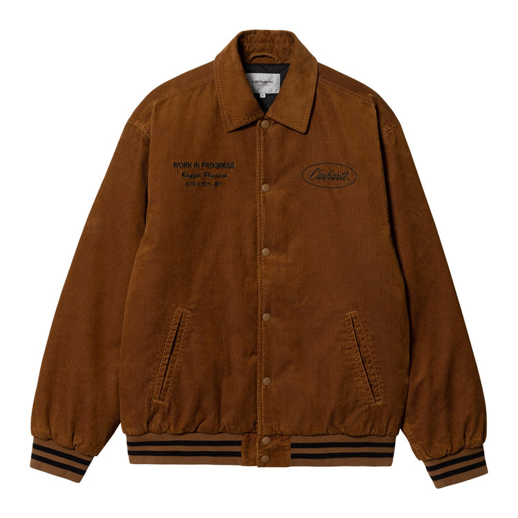 RUGGED LETTERMAN JACKET - Deep H Brown / Black