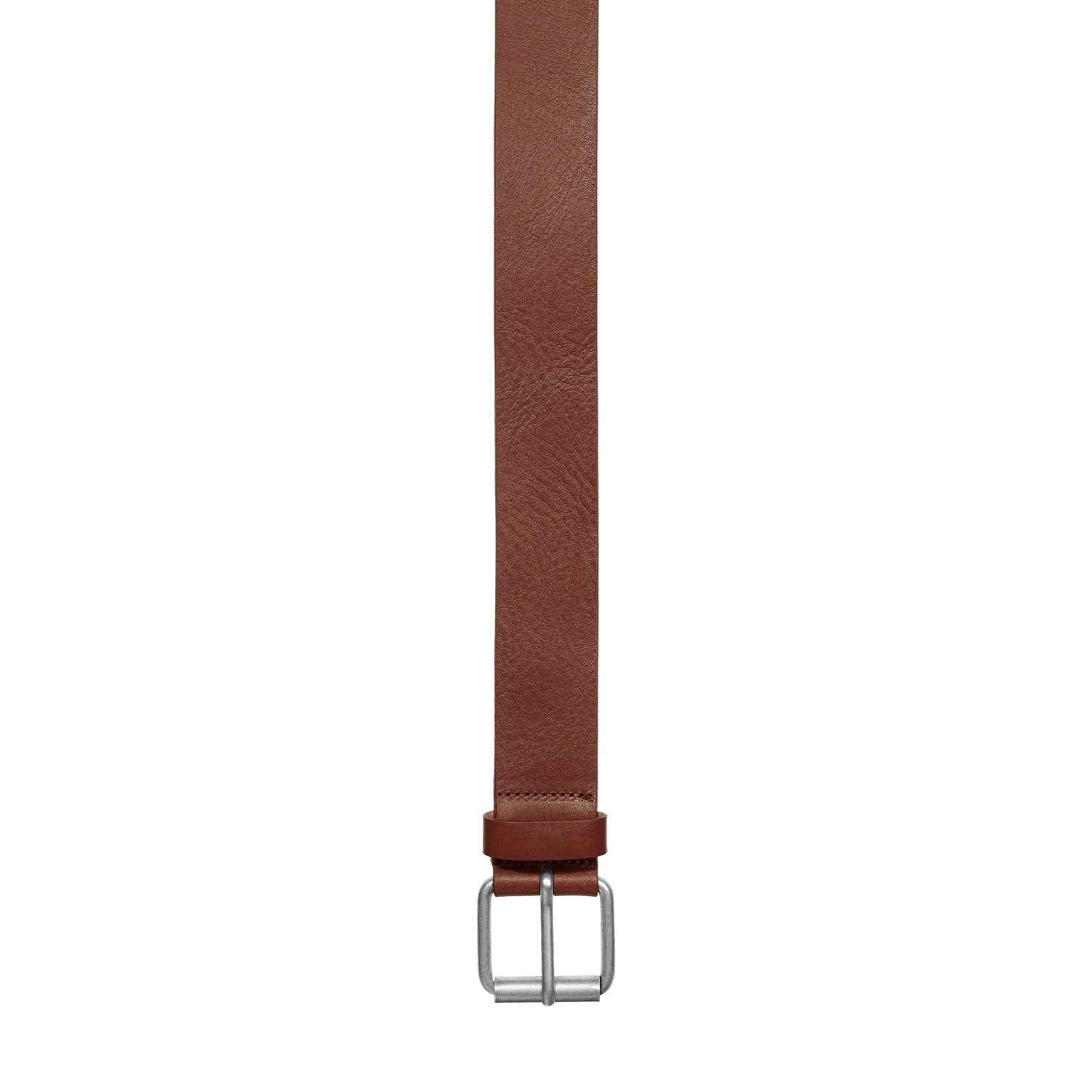 RYAN BELT - Cognac / Silver