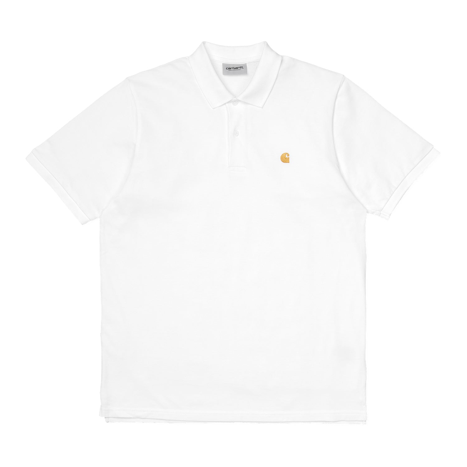 S/S CHASE PIQUE POLO - White / Gold
