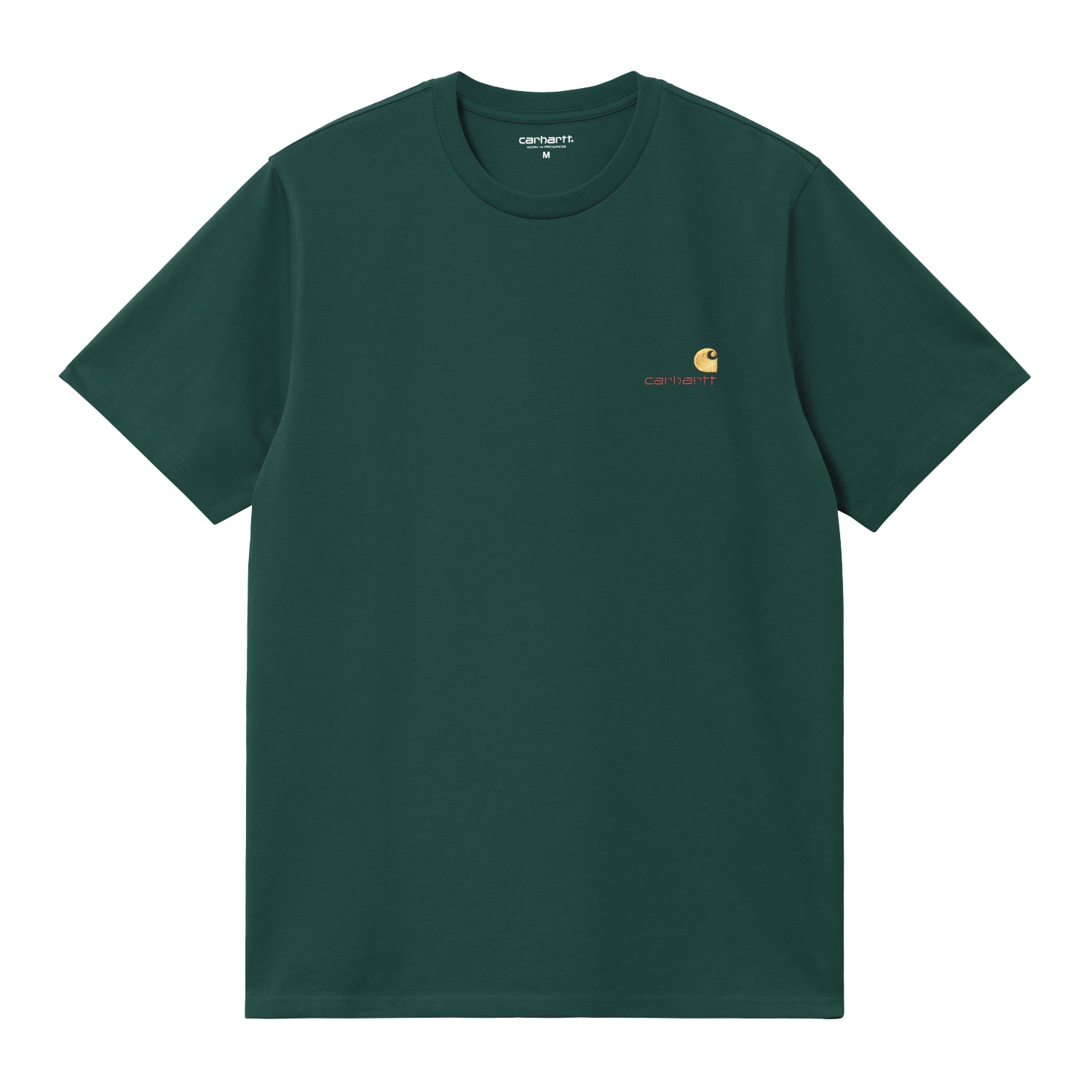 S/S AMERICAN SCRIPT T-SHIRT - Dark Fir 1