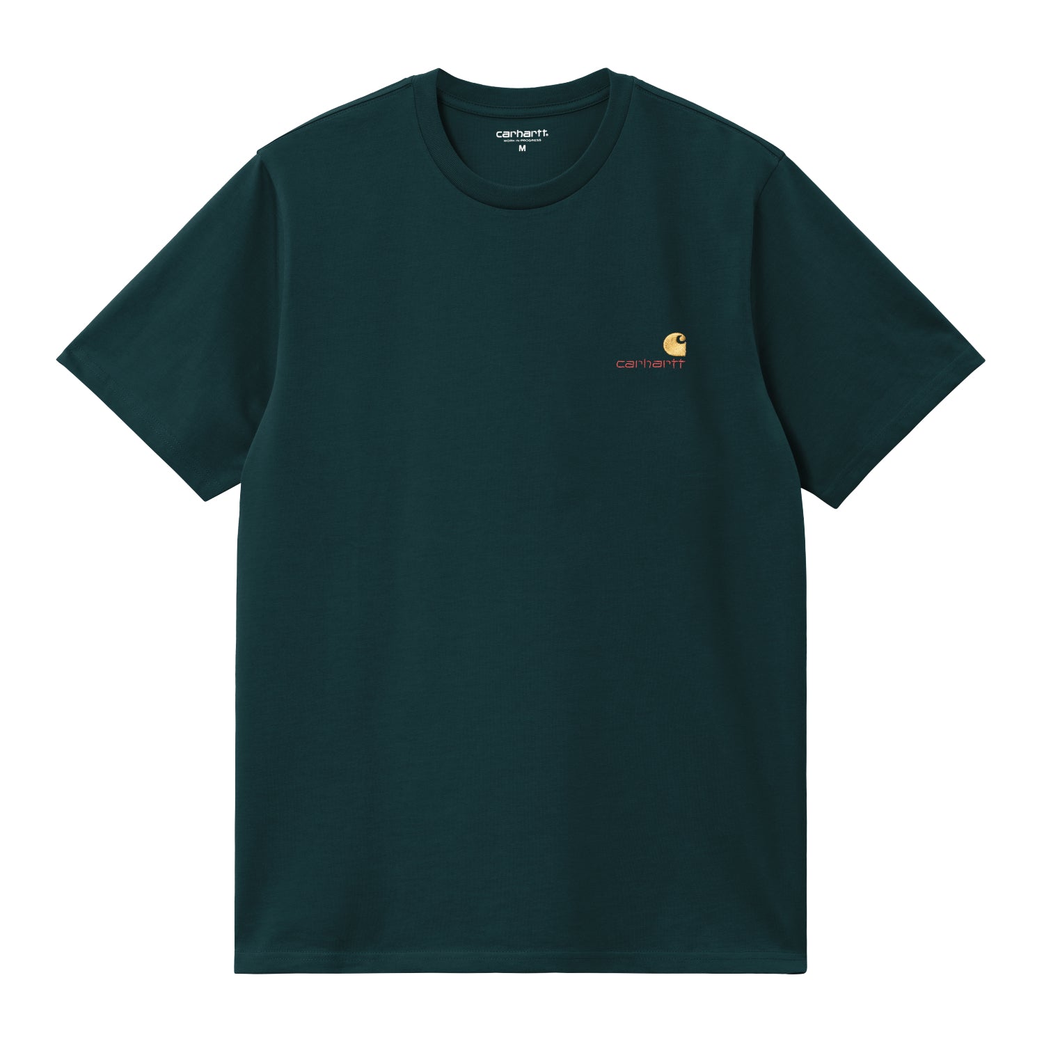 S/S AMERICAN SCRIPT T-SHIRT - Deep Lagoon 1