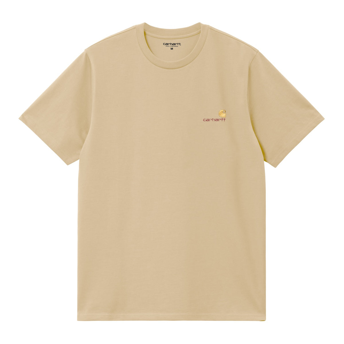 S/S AMERICAN SCRIPT T-SHIRT - Rattan 1