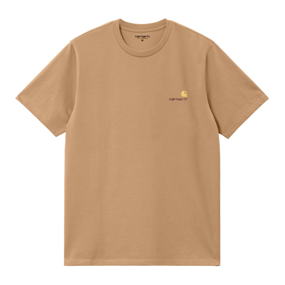 S/S AMERICAN SCRIPT T-SHIRT - Peanut 1