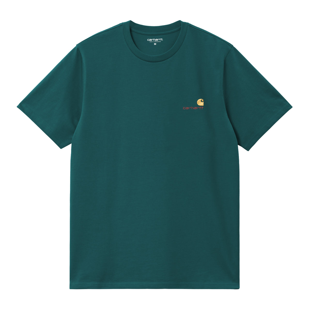 S/S AMERICAN SCRIPT T-SHIRT - Malachite 1