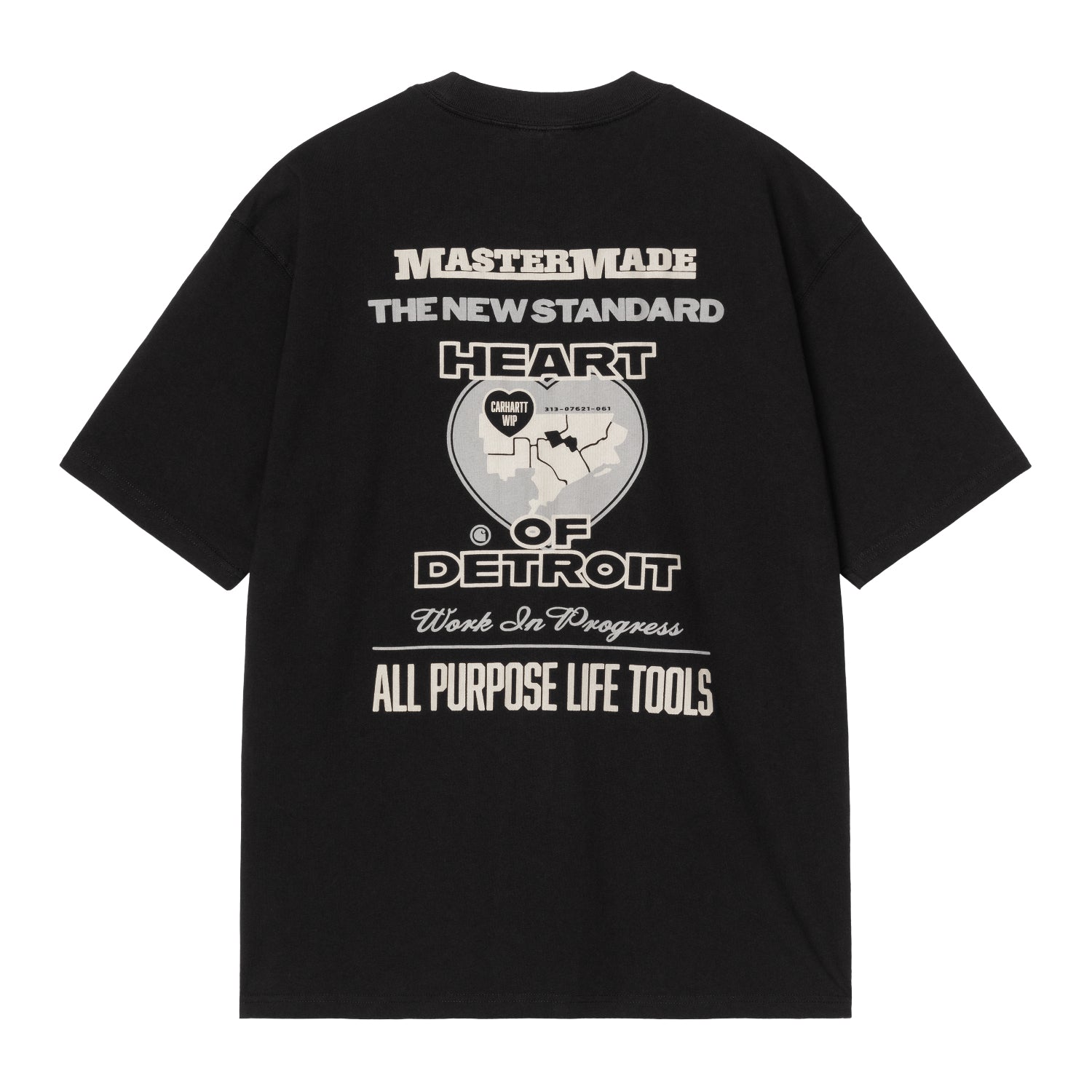 S/S ARCAN T-SHIRT  - Black (heavy stone wash)