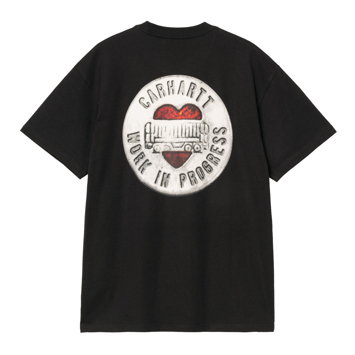 S/S BUTTON T-SHIRT - Black 5