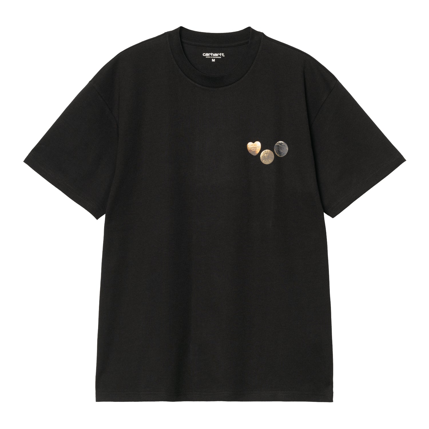 S/S BUTTON T-SHIRT - Black 1