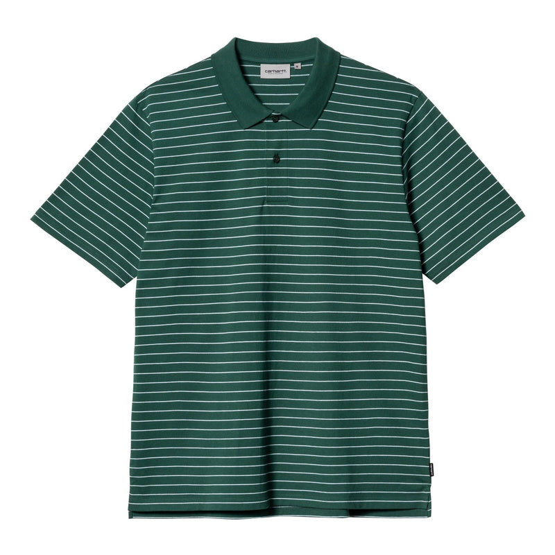 S/S CASON POLO - Cason Stripe, Blue