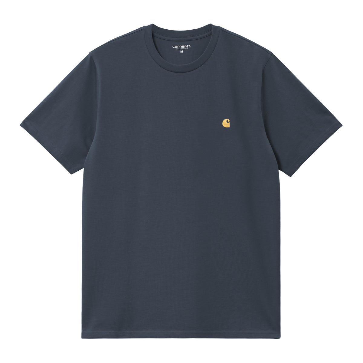 S/S CHASE T-SHIRT - Dusky Blue / Gold 1