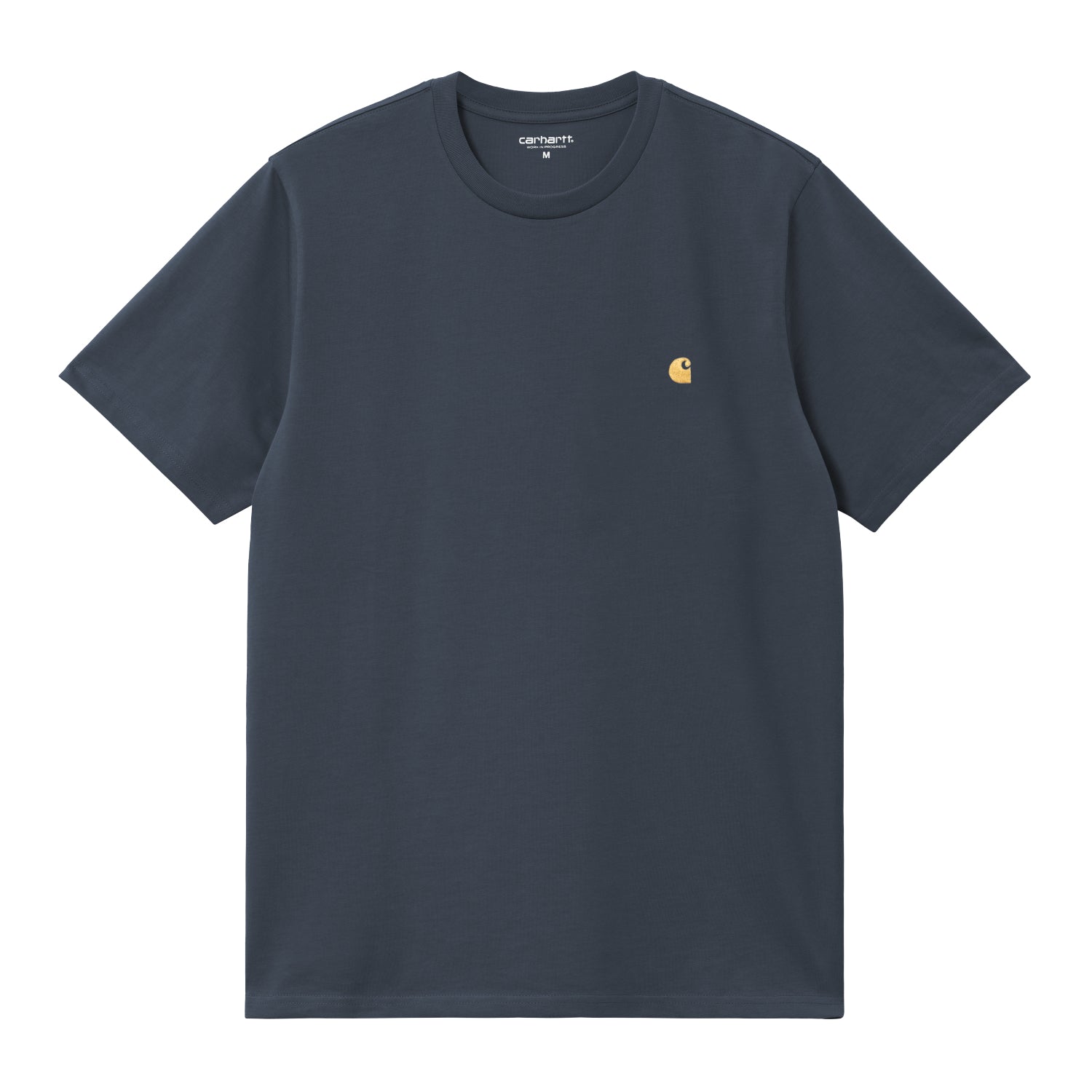 S/S CHASE T-SHIRT - Dusky Blue / Gold