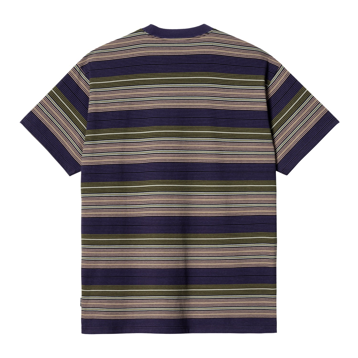 S/S COBY T-SHIRT - Coby Stripe, Tyrian