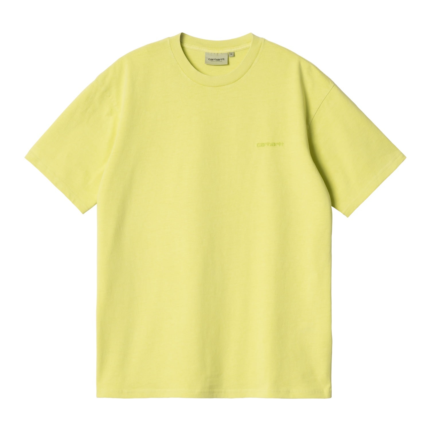 S/S DUSTER SCRIPT T-SHIRT - Arctic Lime (garment dyed)