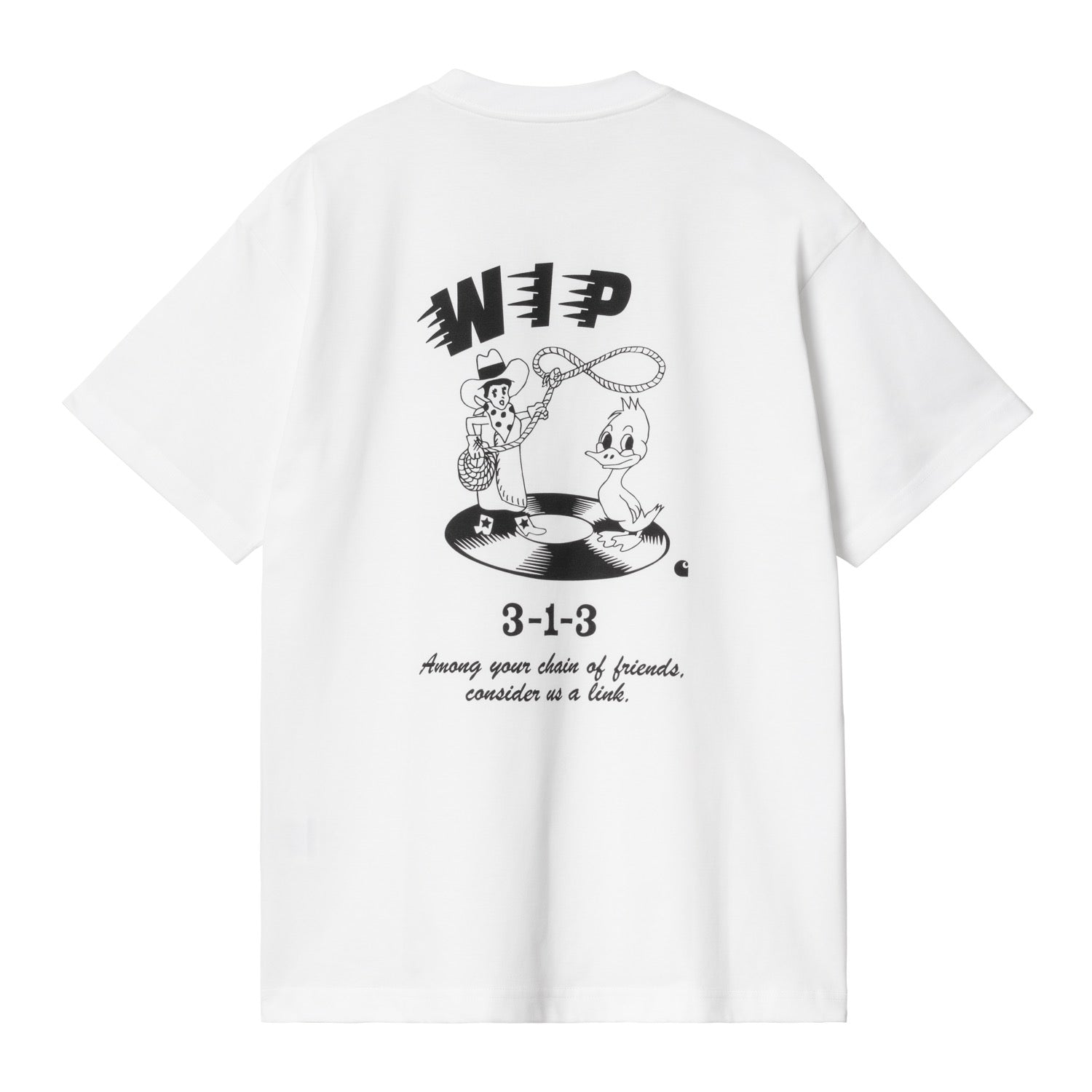 S/S FRIENDSHIP T-SHIRT - White / Black