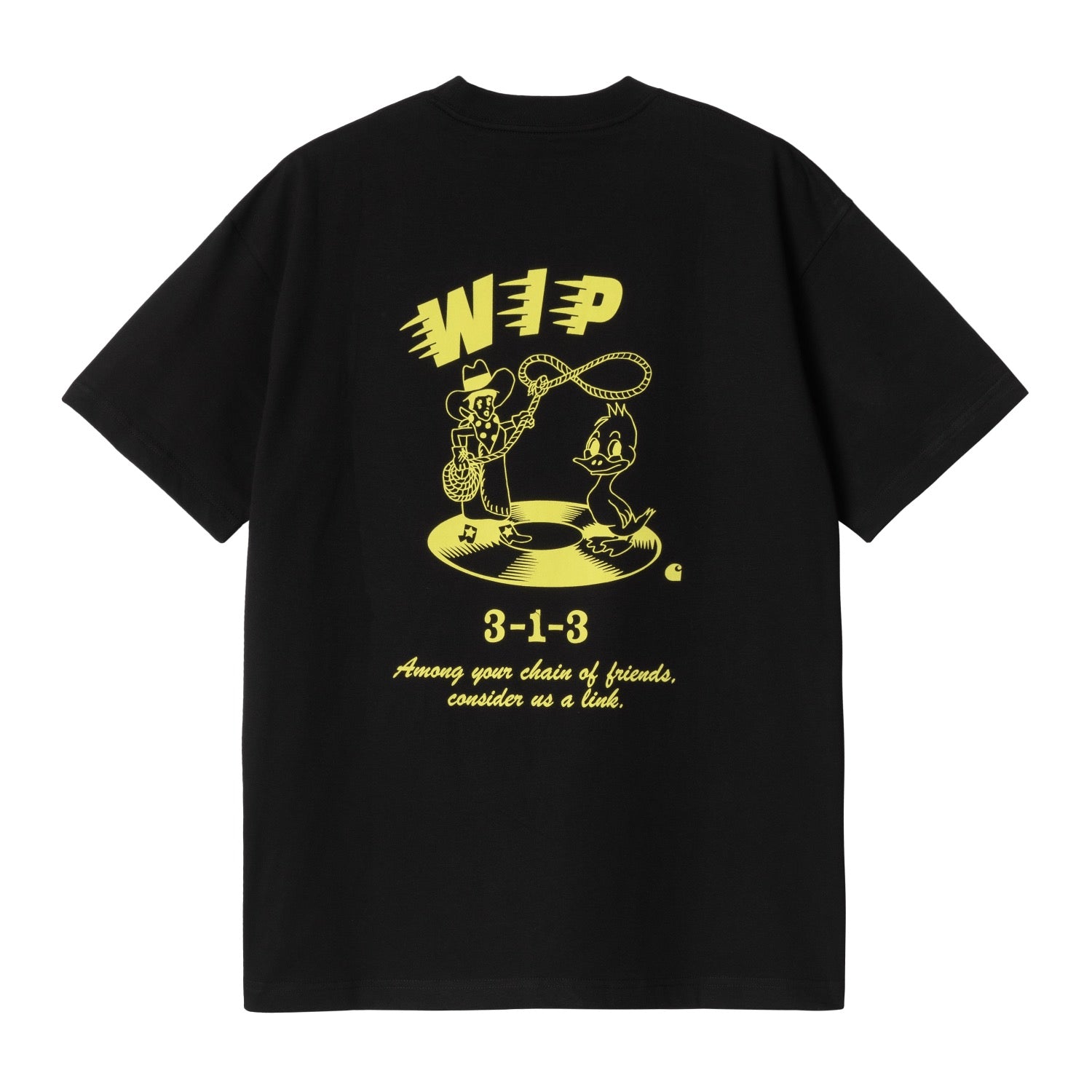 S/S FRIENDSHIP T-SHIRT - Black / Yellow