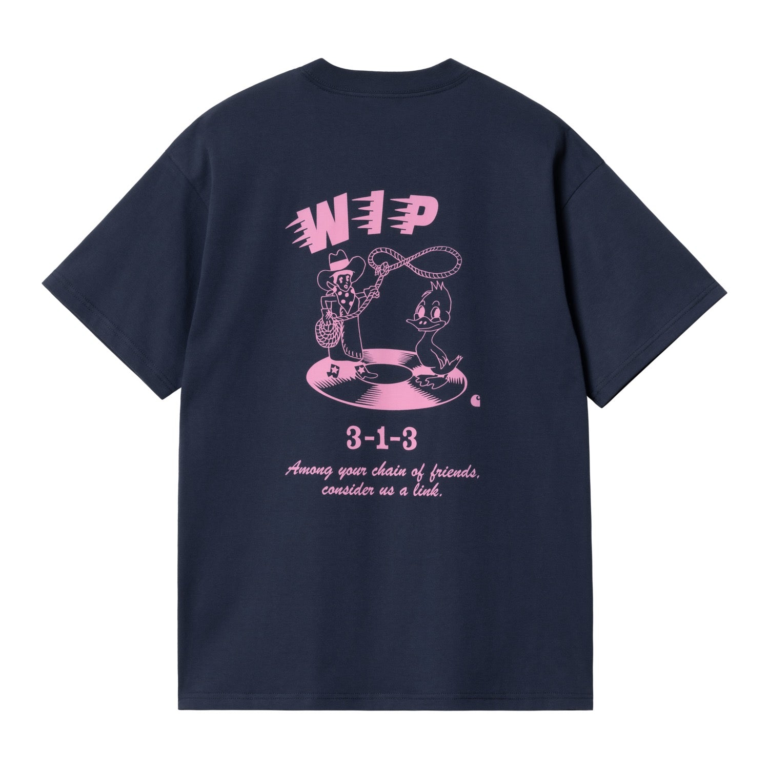 S/S FRIENDSHIP T-SHIRT - Air Force Blue / Light Pink