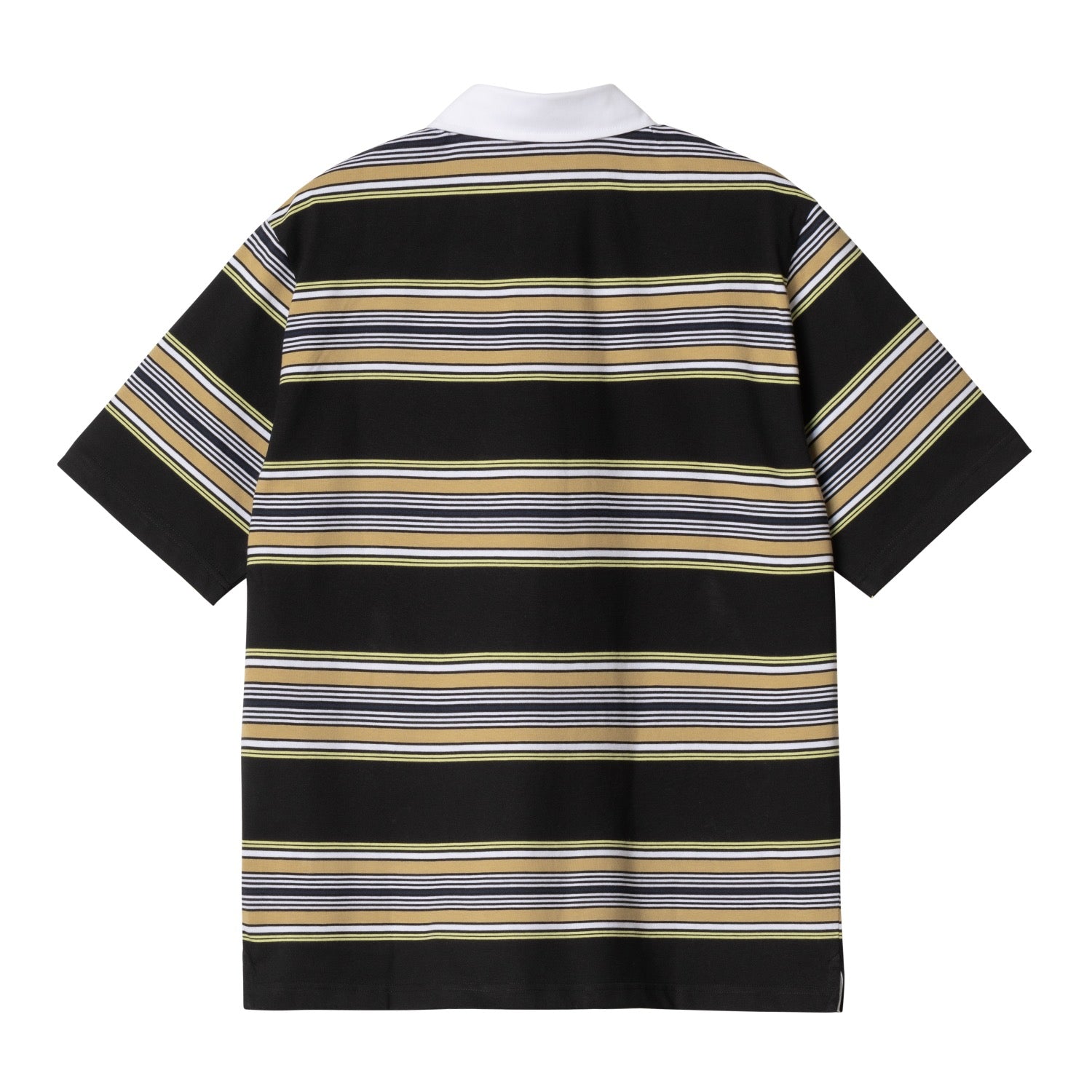 S/S GAINES RUGBY SHIRT - Gaines Stripe, Black