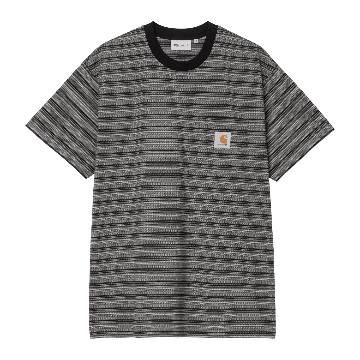 S/S GELLAR POCKET T-SHIRT - Gellar Stripe, Black 1
