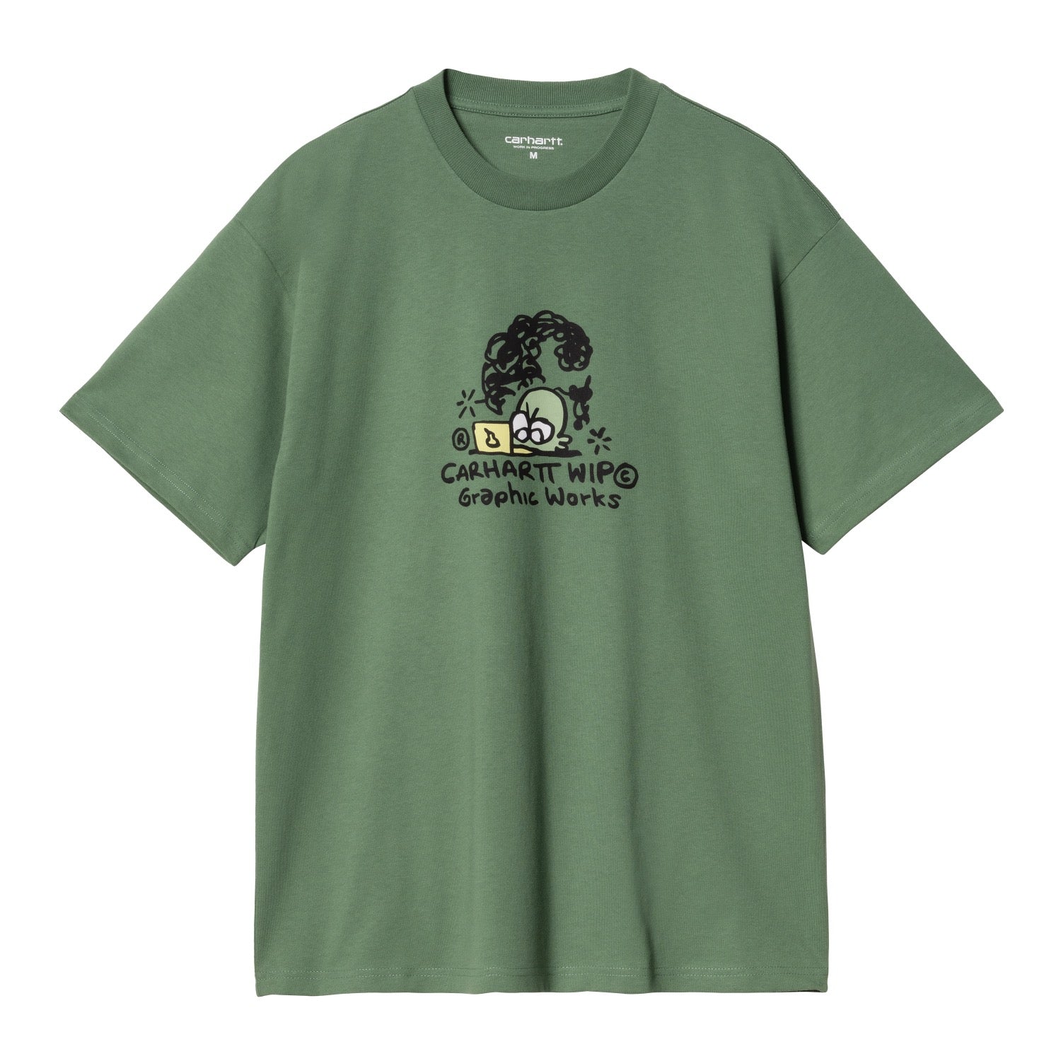 S/S GRAPHIC WORKS T-SHIRT - Duck Green