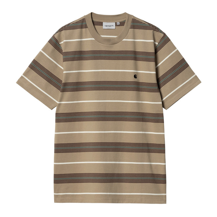 S/S HAYNES T-SHIRT - Haynes Stripe, Leather