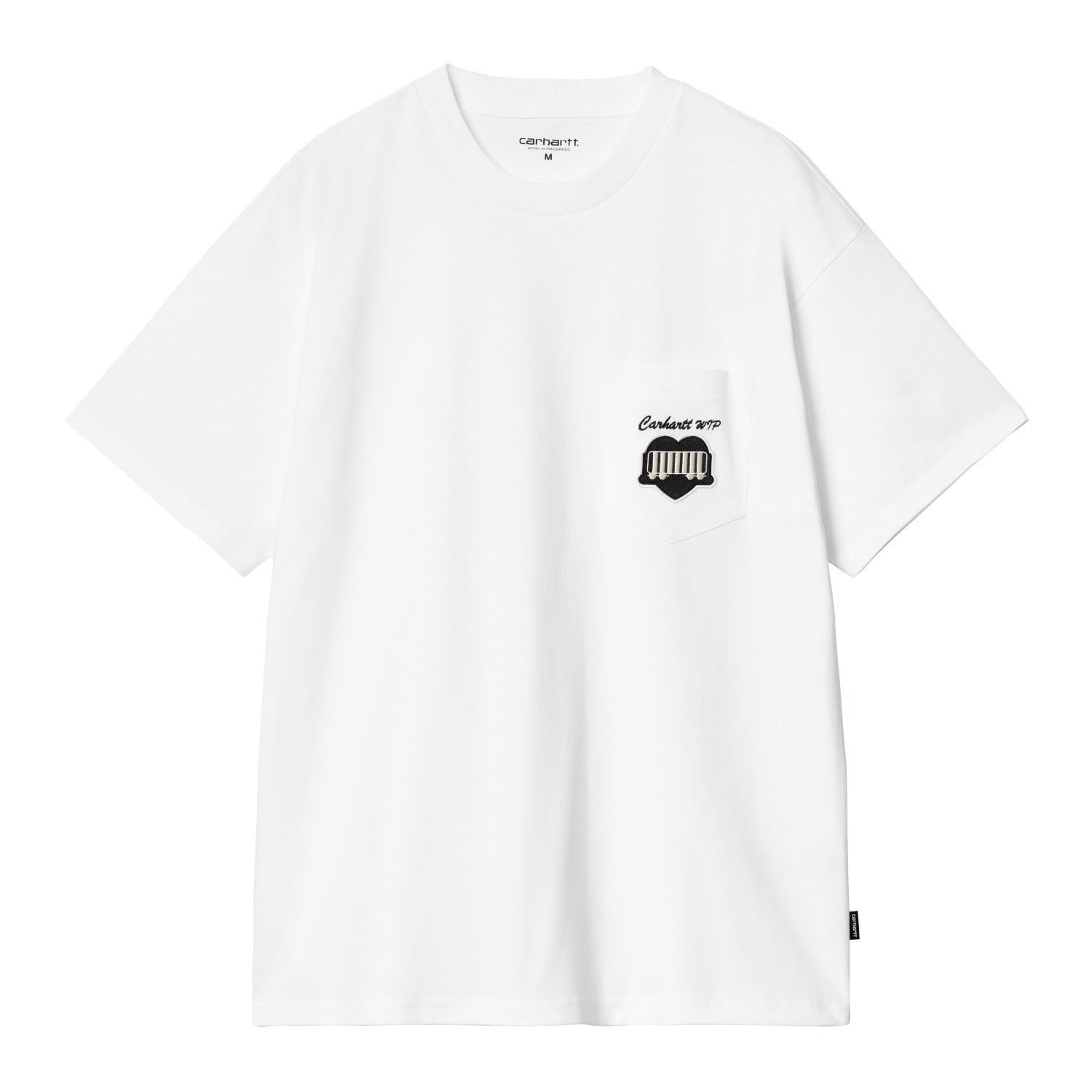 S/S HEART TRAIN POCKET T-SHIRT - White