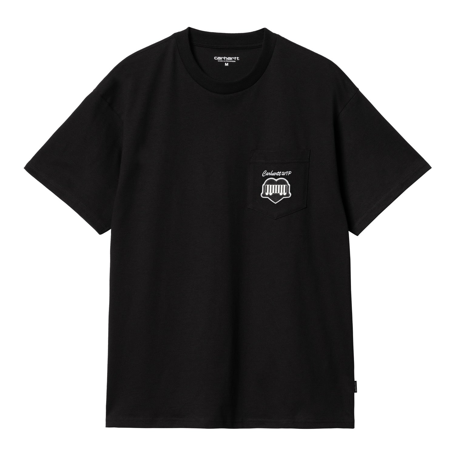 S/S HEART TRAIN POCKET T-SHIRT - Black