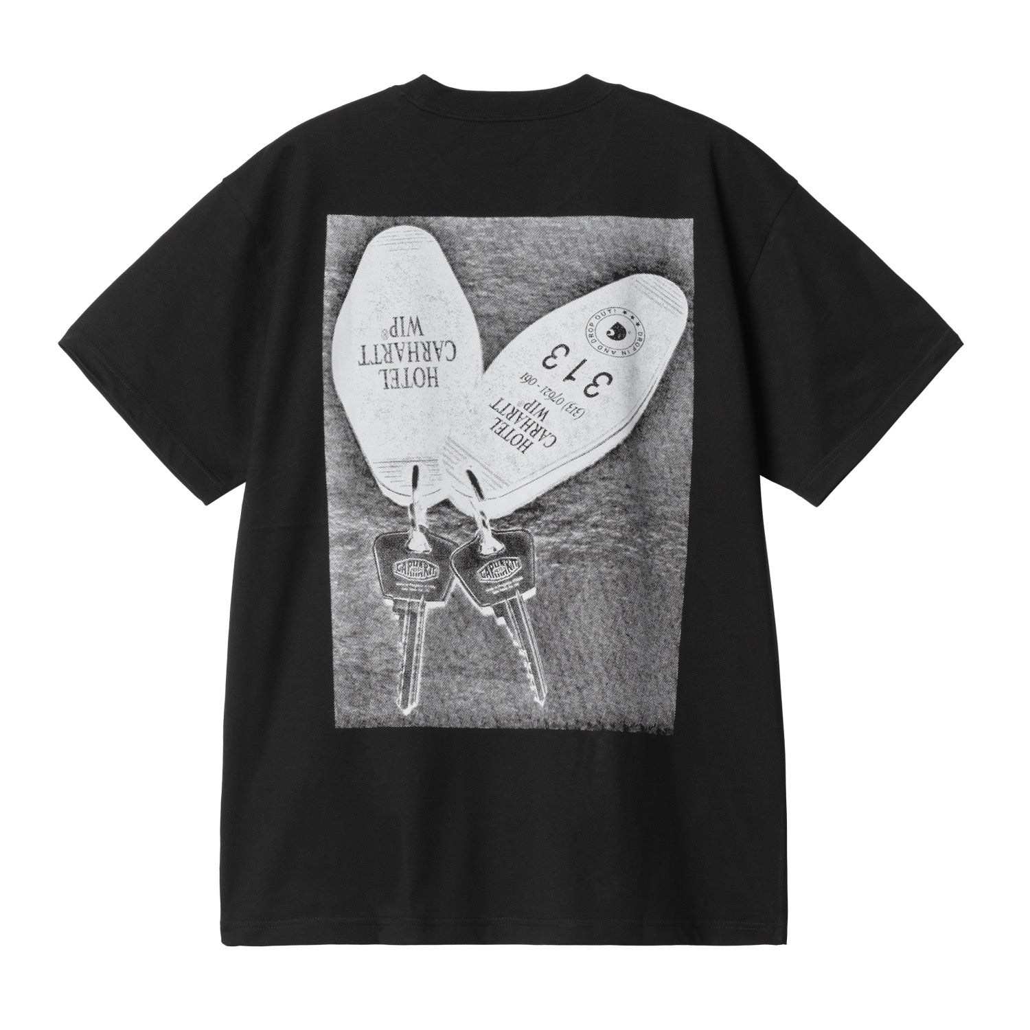 S/S HOTEL KEYS T-SHIRT - Black / White