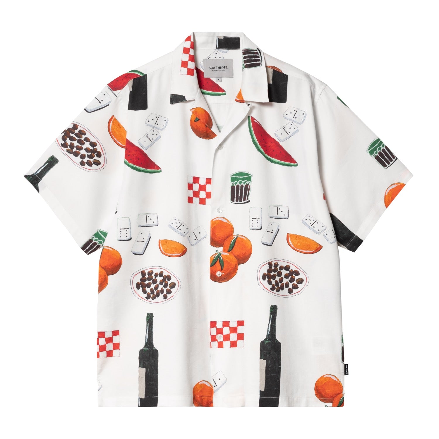 S/S ISIS MARIA DINNER SHIRT - Isis Maria Dinner AOP, White 1