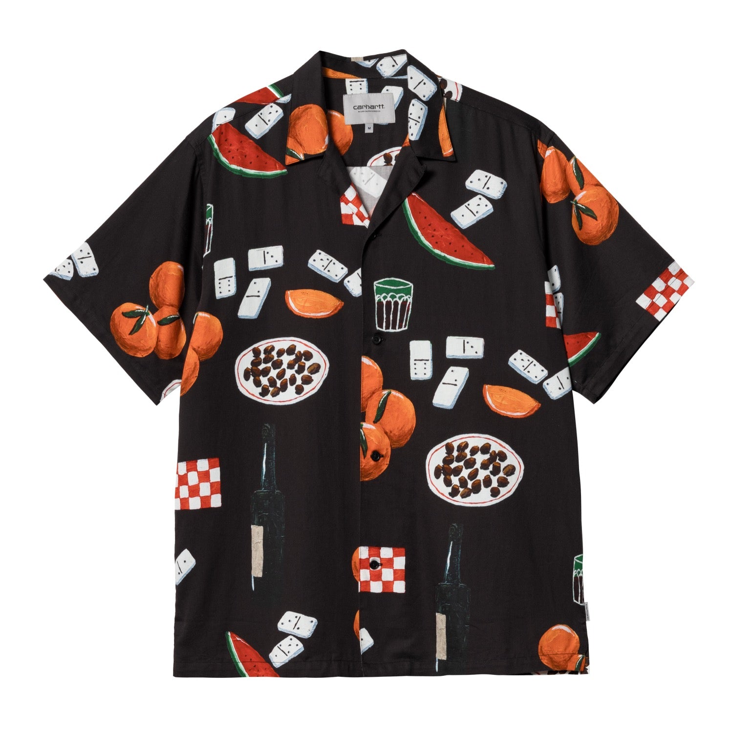 S/S ISIS MARIA DINNER SHIRT - Isis Maria Dinner AOP, Black 1