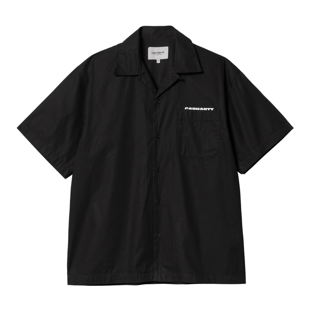 S/S LINK SCRIPT SHIRT - Black / White