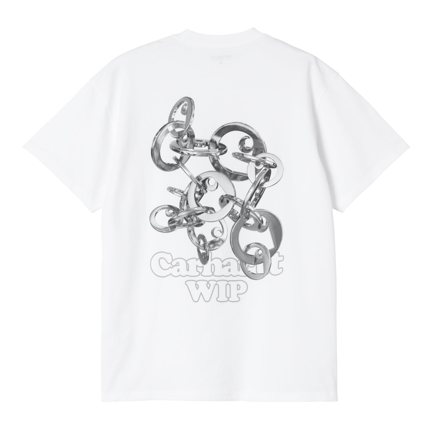 S/S LINKED CHARMS T-SHIRT - White / Silver