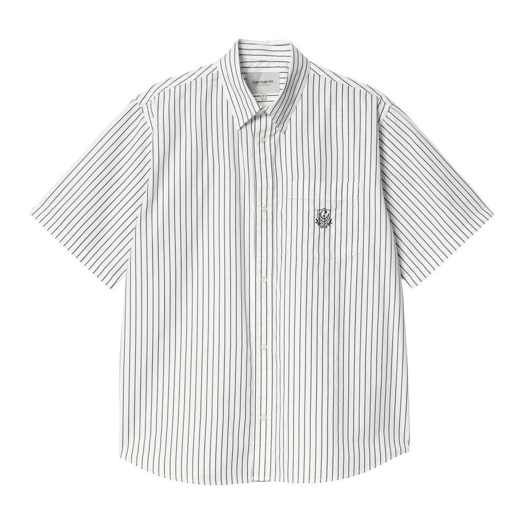 S/S LINUS SHIRT - Linus Stripe, Black / White