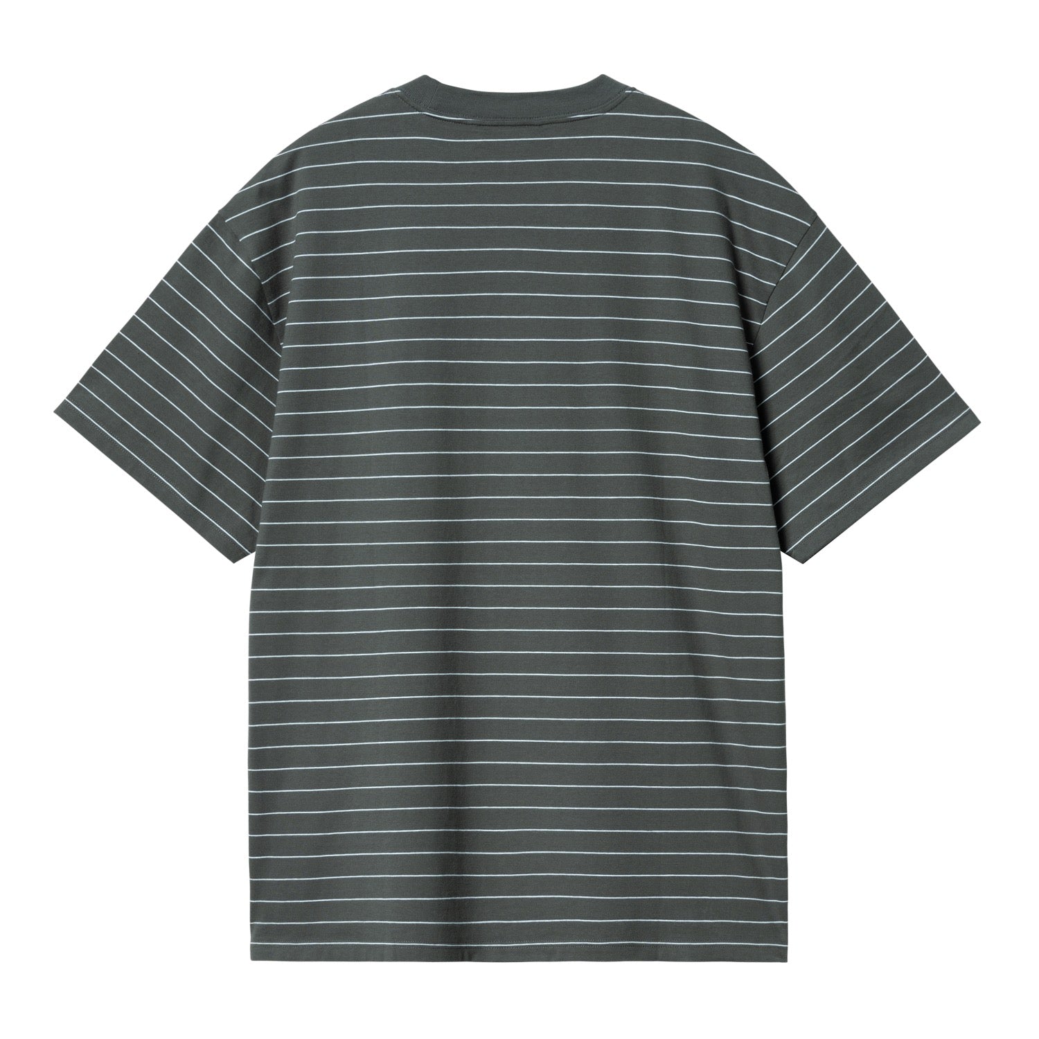 S/S ORLEAN SPREE T-SHIRT - Orlean Stripe Horizontal, Jura / White