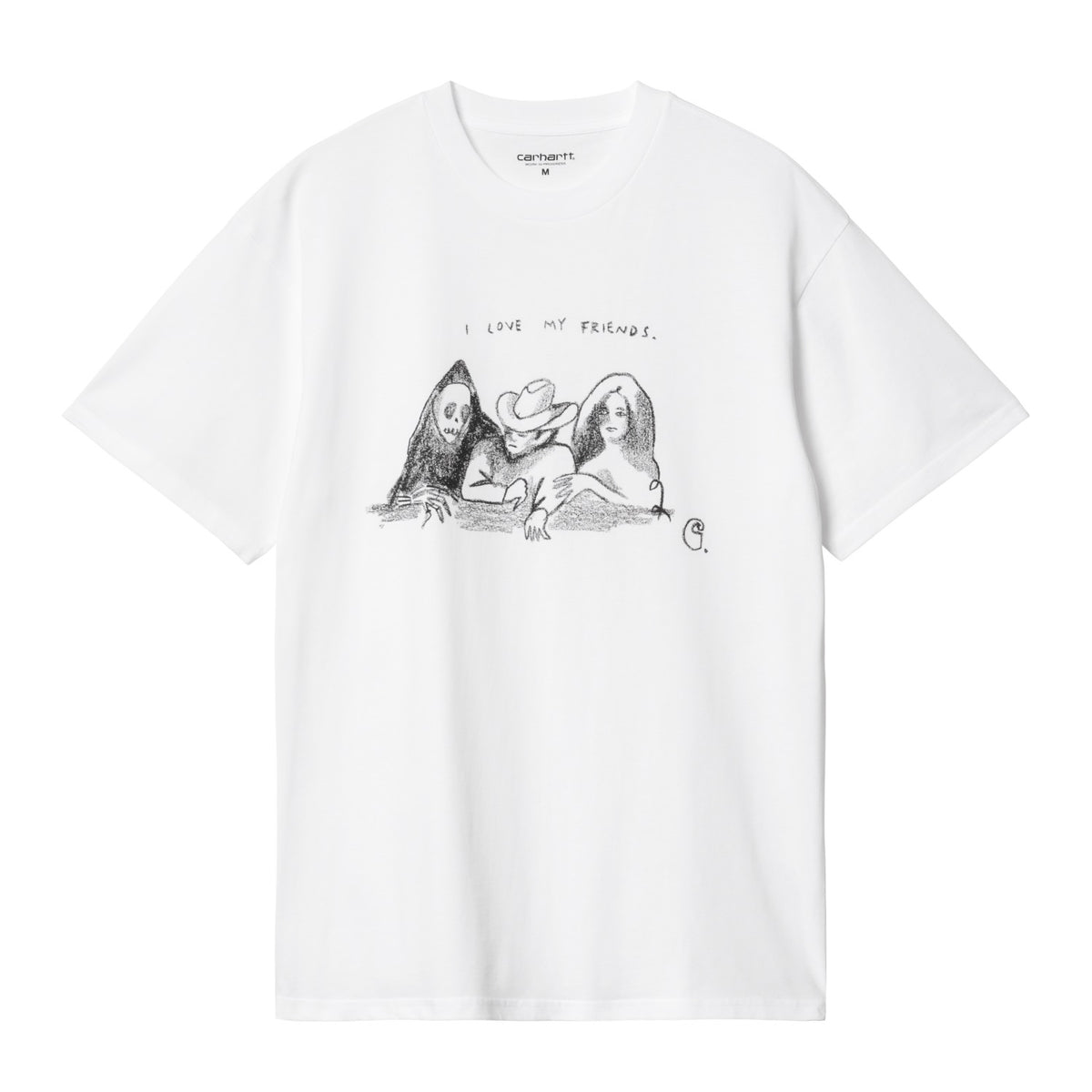 S/S PEPE FRIENDS T-SHIRT - White / Black 1