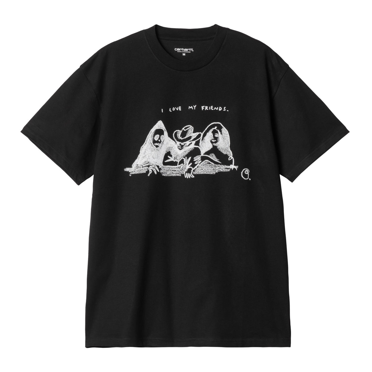 S/S PEPE FRIENDS T-SHIRT - Black / White 1
