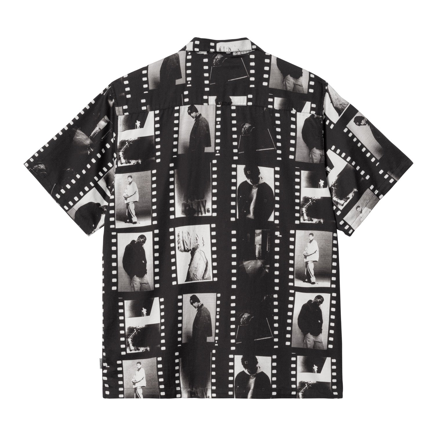 S/S PHOTO STRIP SHIRT - Photo Strip AOP, Black / White 5