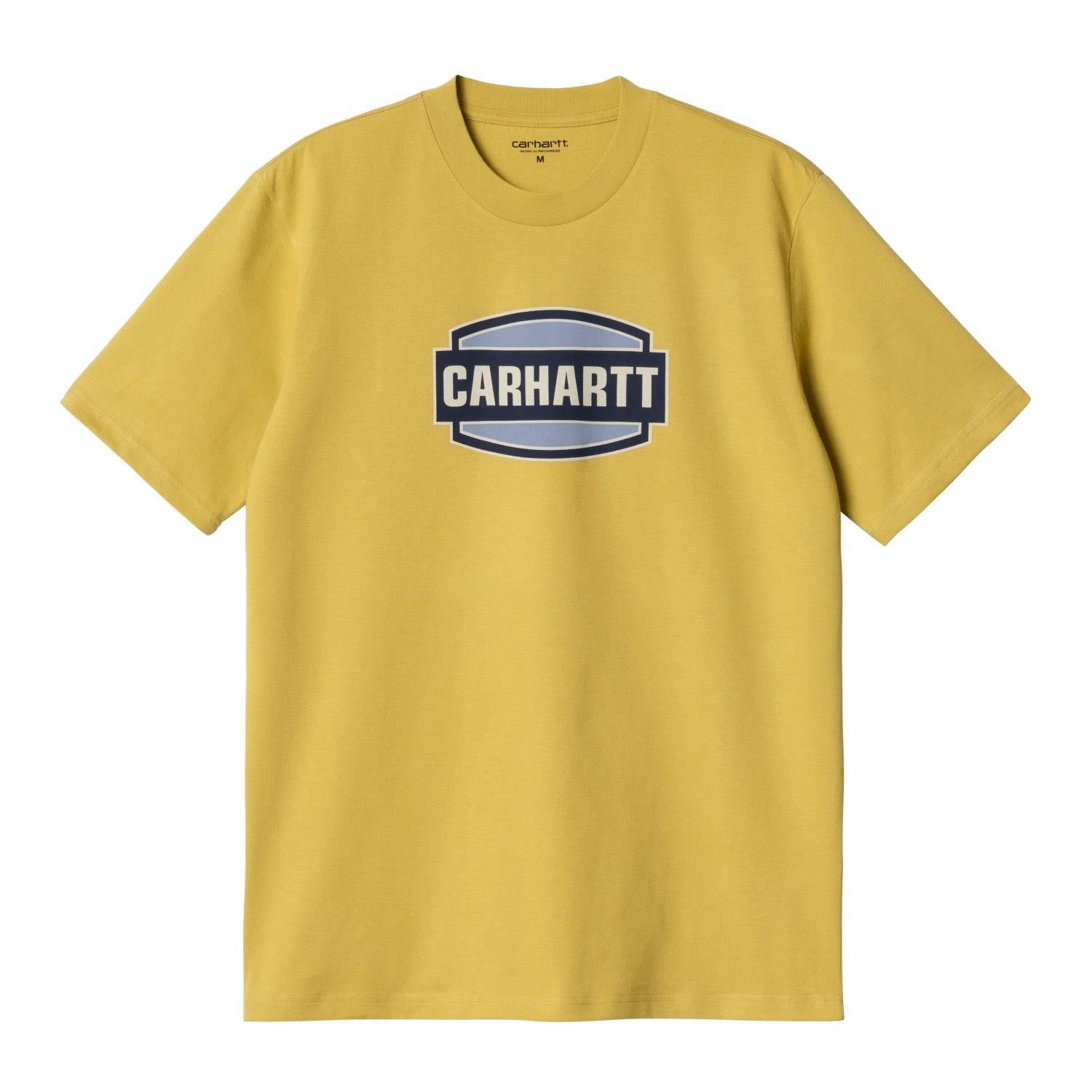 S/S PRESS SCRIPT T-SHIRT - Golden Olive 1