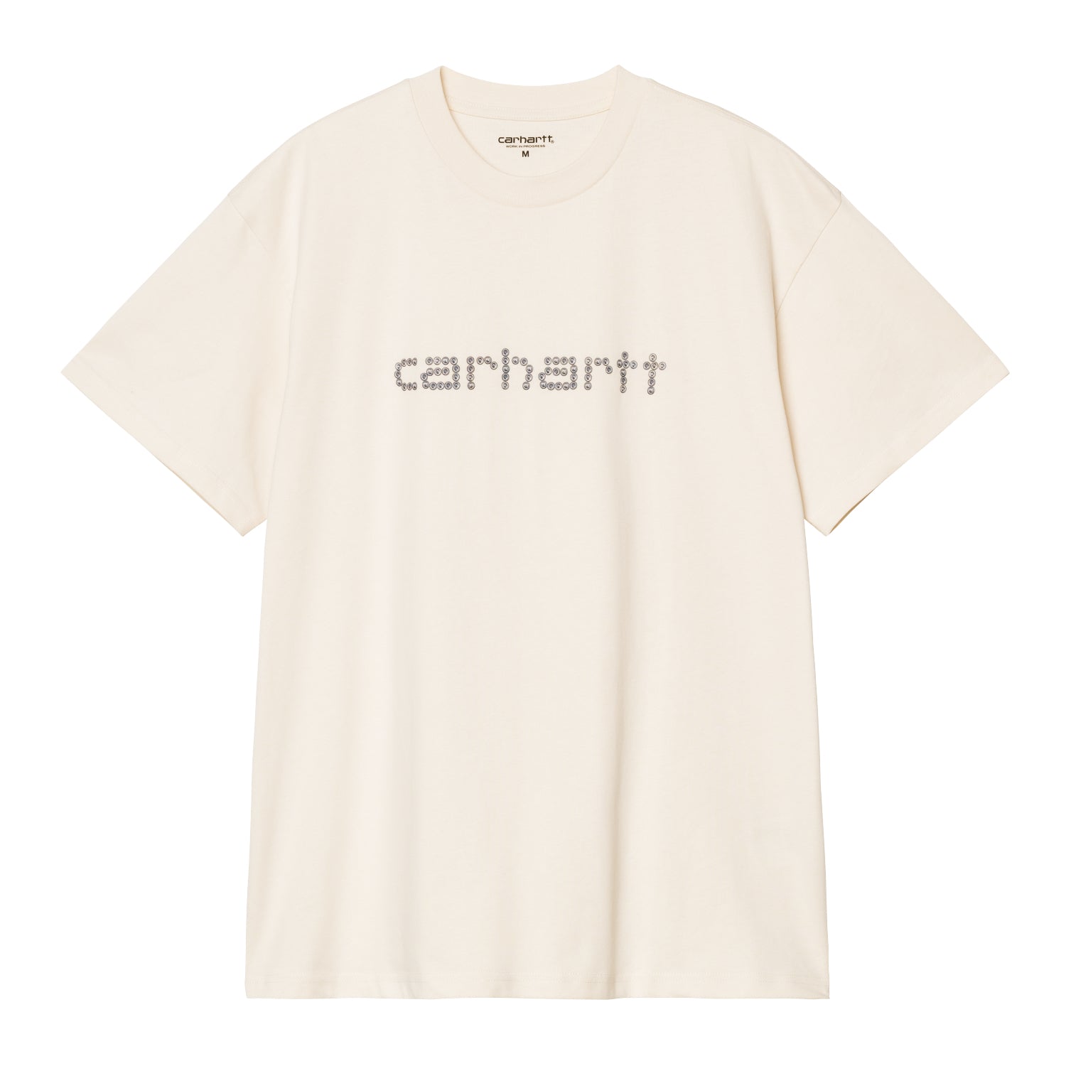 S/S RIVET SCRIPT T-SHIRT - Natural 1