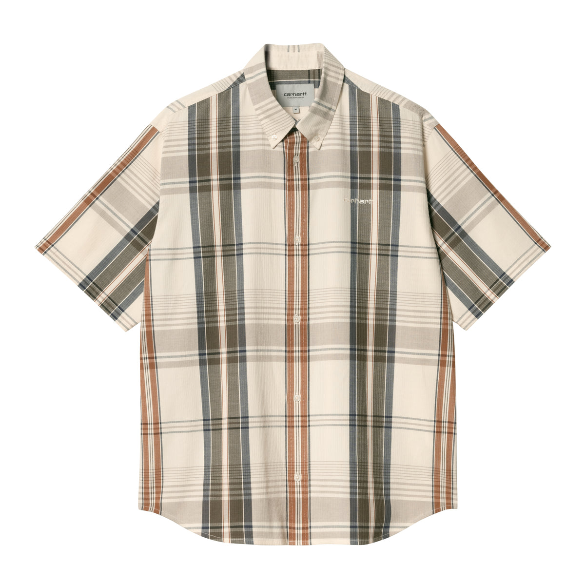 S/S ROSLIN SHIRT - Roslin Check, Natural / Wax 1