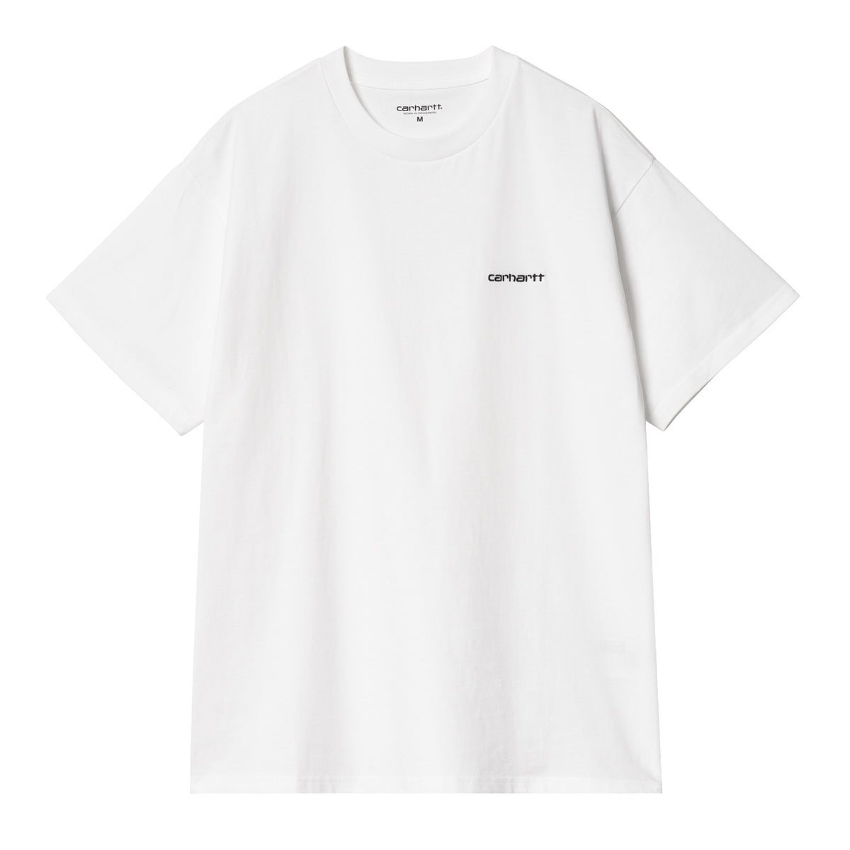 S/S SCRIPT EMBROIDERY T-SHIRT - White / Black 1