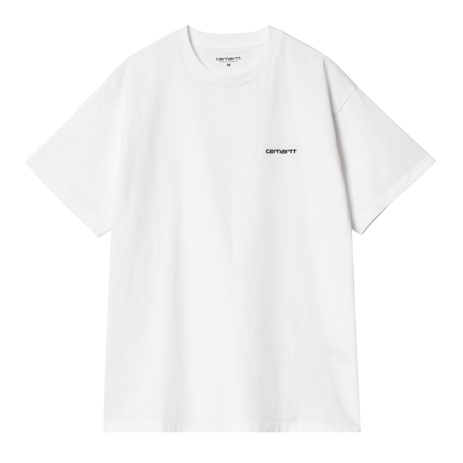 S/S SCRIPT EMBROIDERY T-SHIRT - White / Black