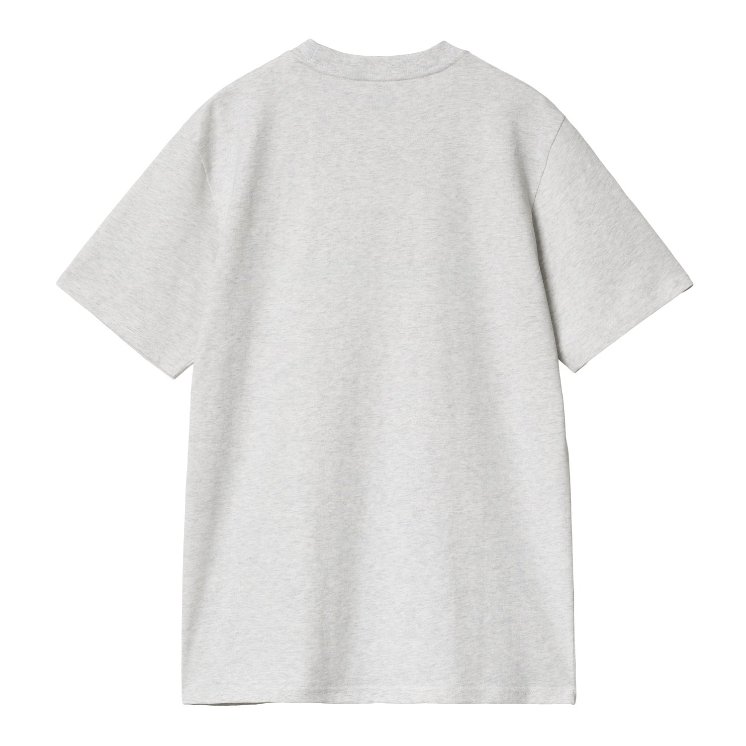 S/S SCRIPT T-SHIRT - Ash Heather / Duck Blue