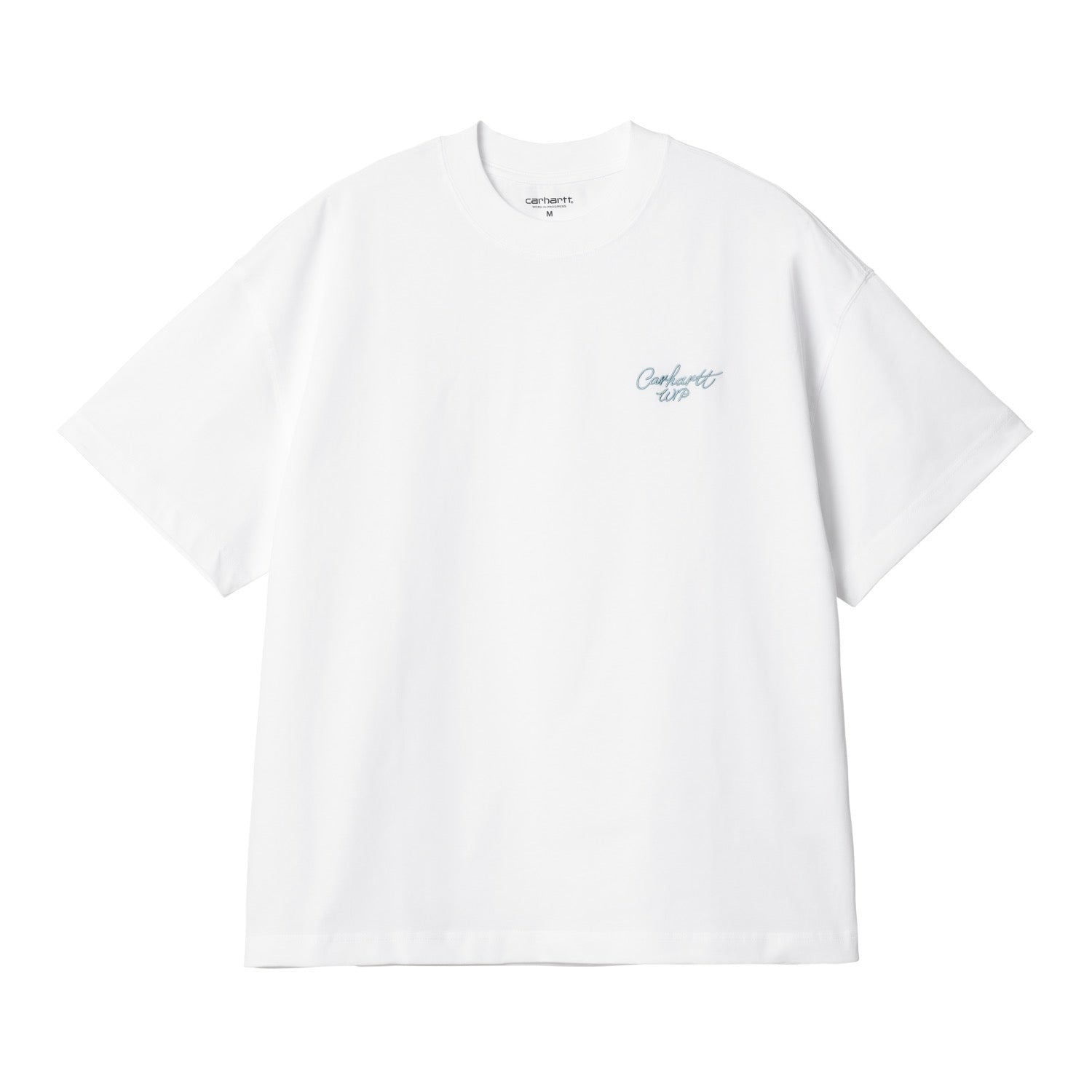 S/S SIGNATURE SCRIPT T-SHIRT - White / Dusty Ice