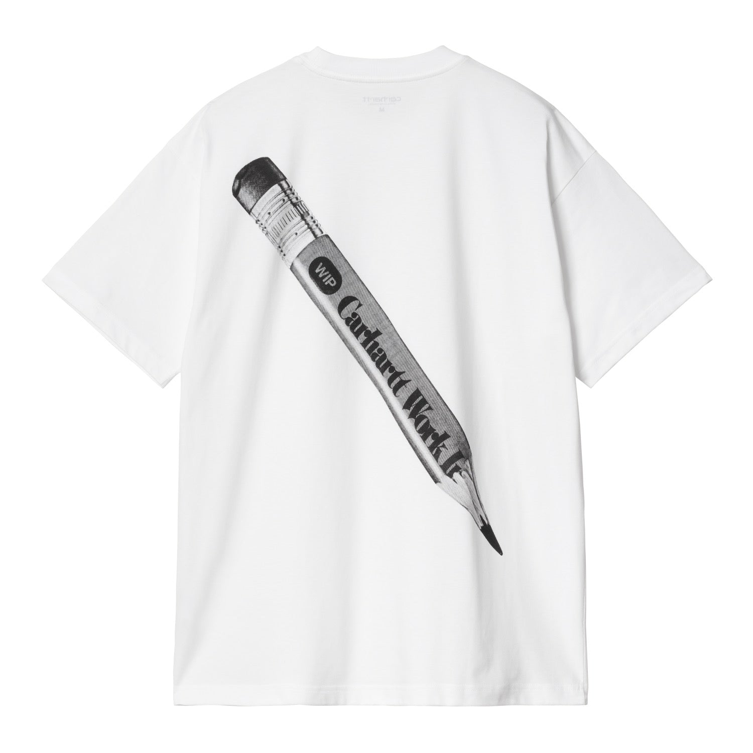 S/S WIP PENCIL T-SHIRT - White / Black