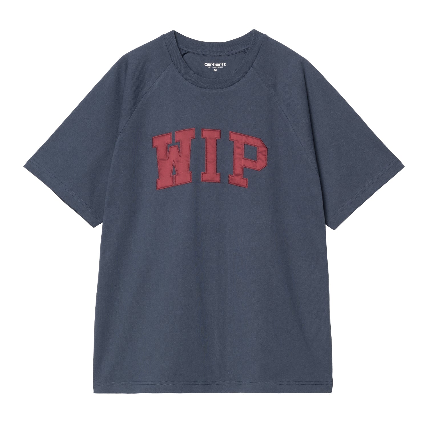 S/S WIP T-SHIRT - Dusky Blue / Mulberry